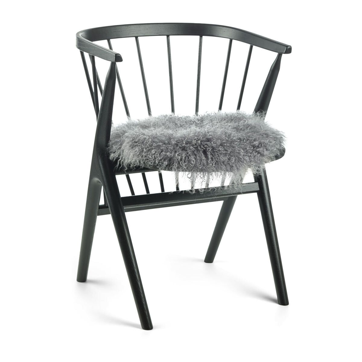 Setepute | Krøllet | Tibet | Ø38 cm Mørk grå