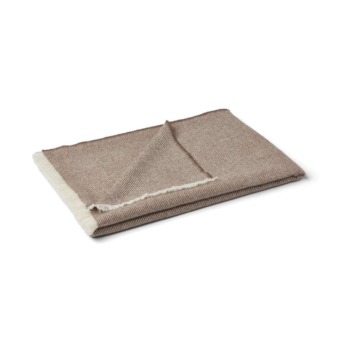 Sidsley ullpledd | 100% baby alpakkaull Mørk Brun