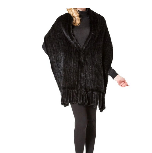 Mink Scarf Naturlig mørkebrun