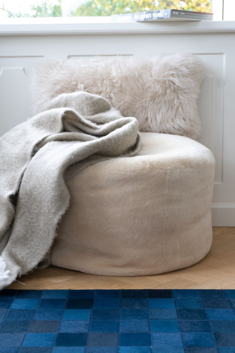 Kaste av mohairull Lys Beige