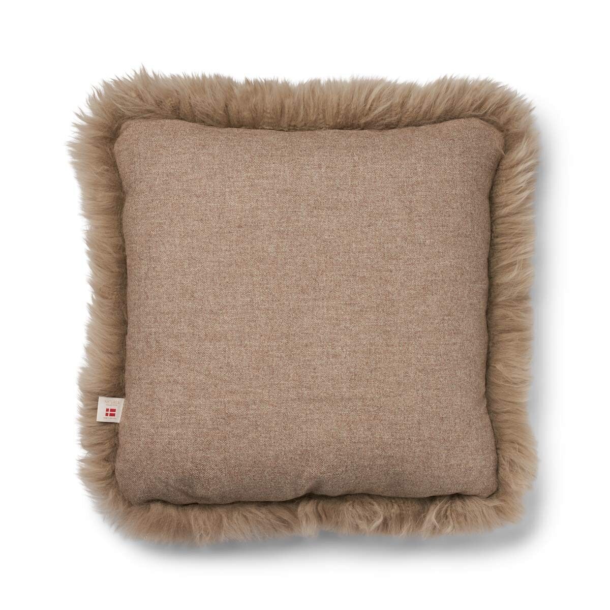 Classic Collection | Ullpute | Langhåret | 52x52 cm Beige / Lysebrun