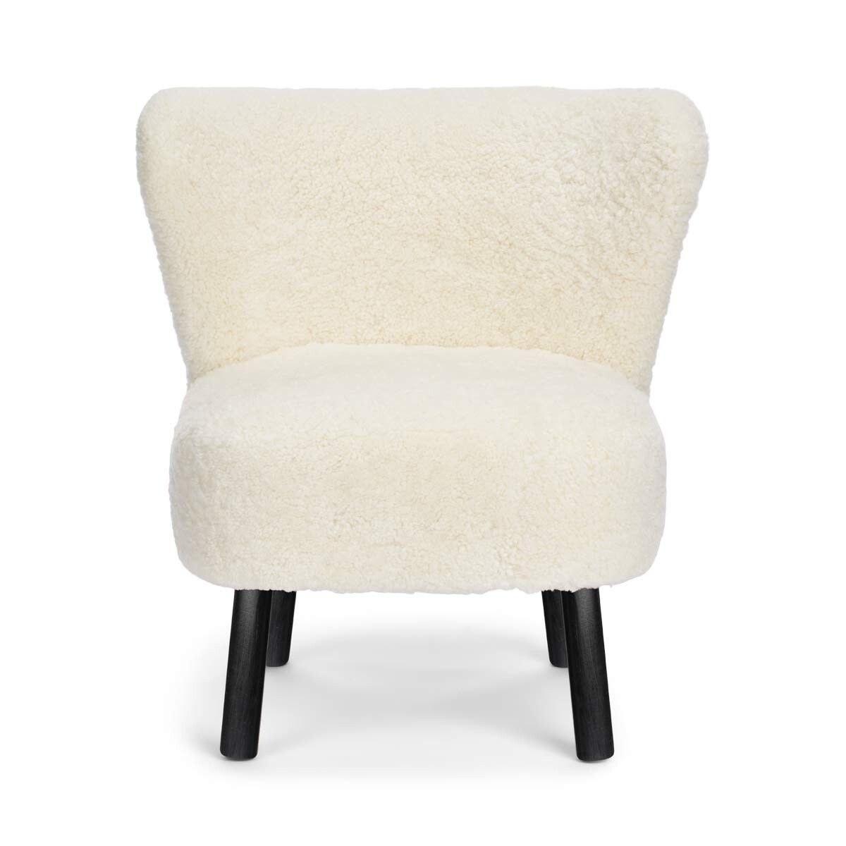 Emily Lounge Chair | Korthåret Hvit