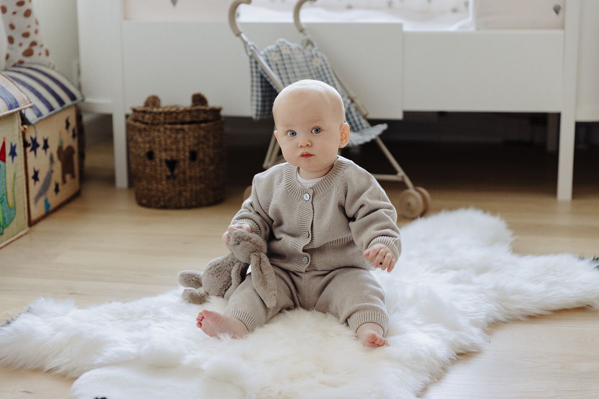 Baby Bear-teppe Svart/Hvit