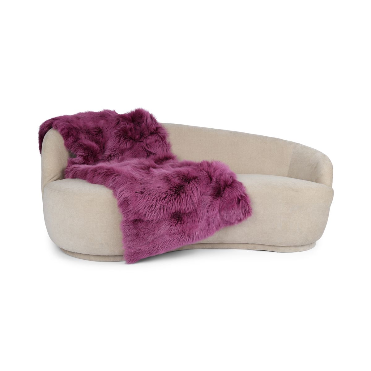 Premium revskinnspledd | Kasjmirbakside | Grape Purple | 180x70 cm