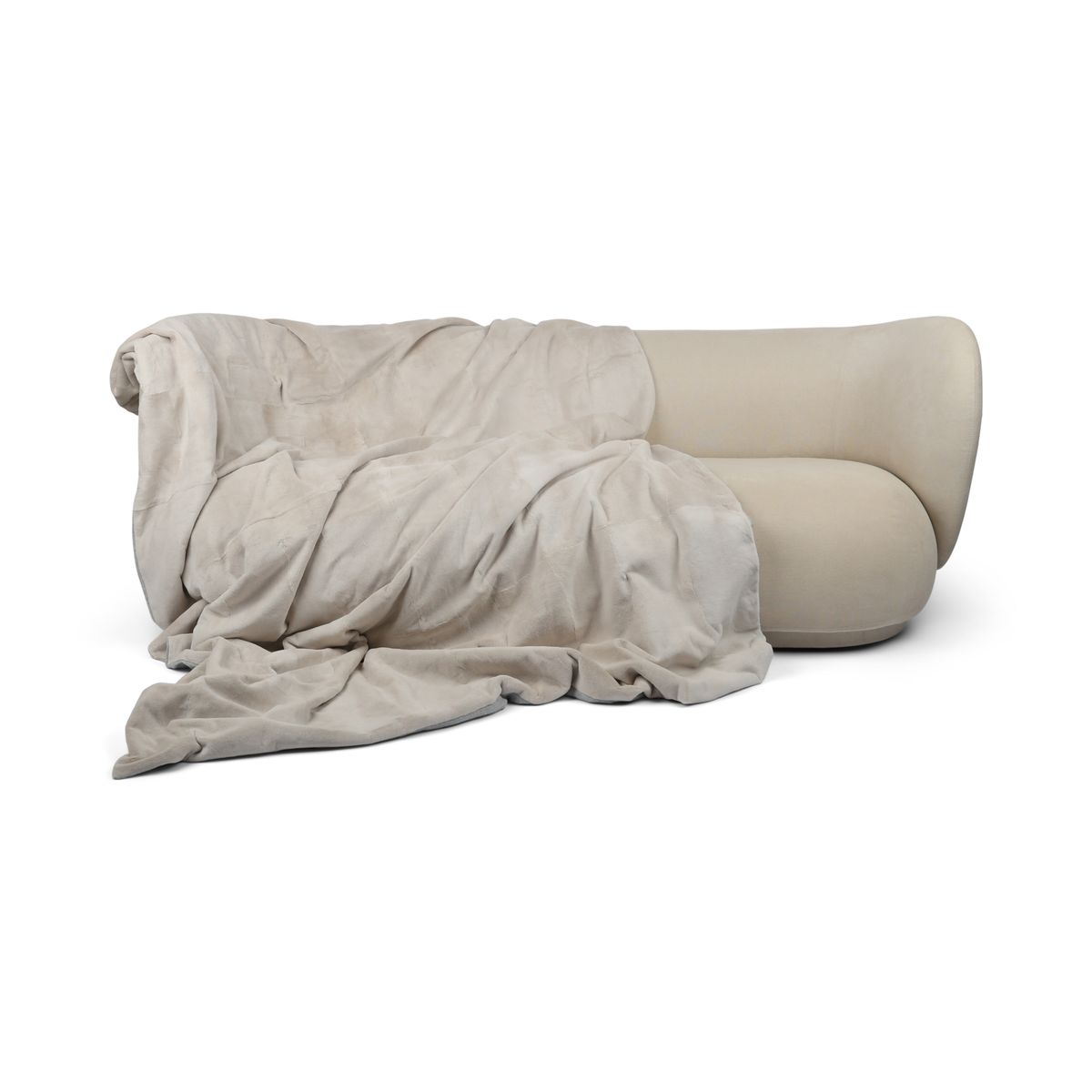 Minkpledd | Bakside i kasjmir | Perle | 235x162 cm Beige