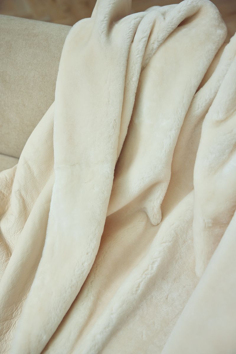Angelina pledd | Double Face | New Zealand Beige