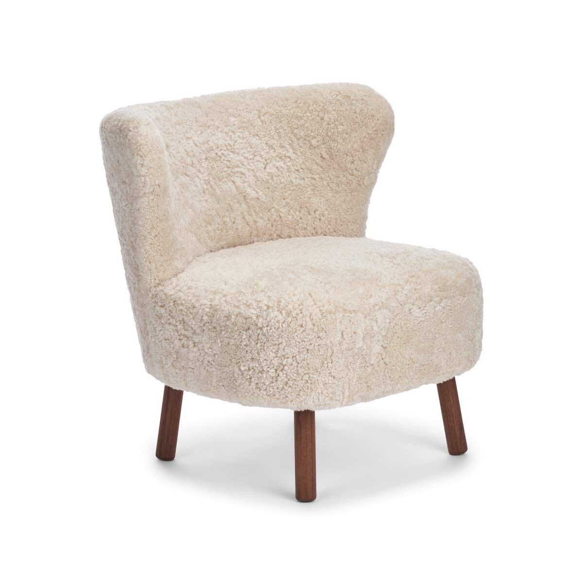 Emil Lounge Chair | Kort ull Perle
