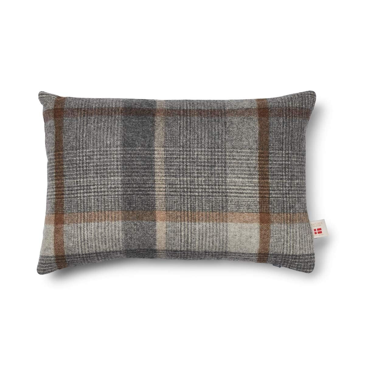 Checked Collection | Ullpute | Dobbeltsidig | 34x52 cm Rutet – Grå