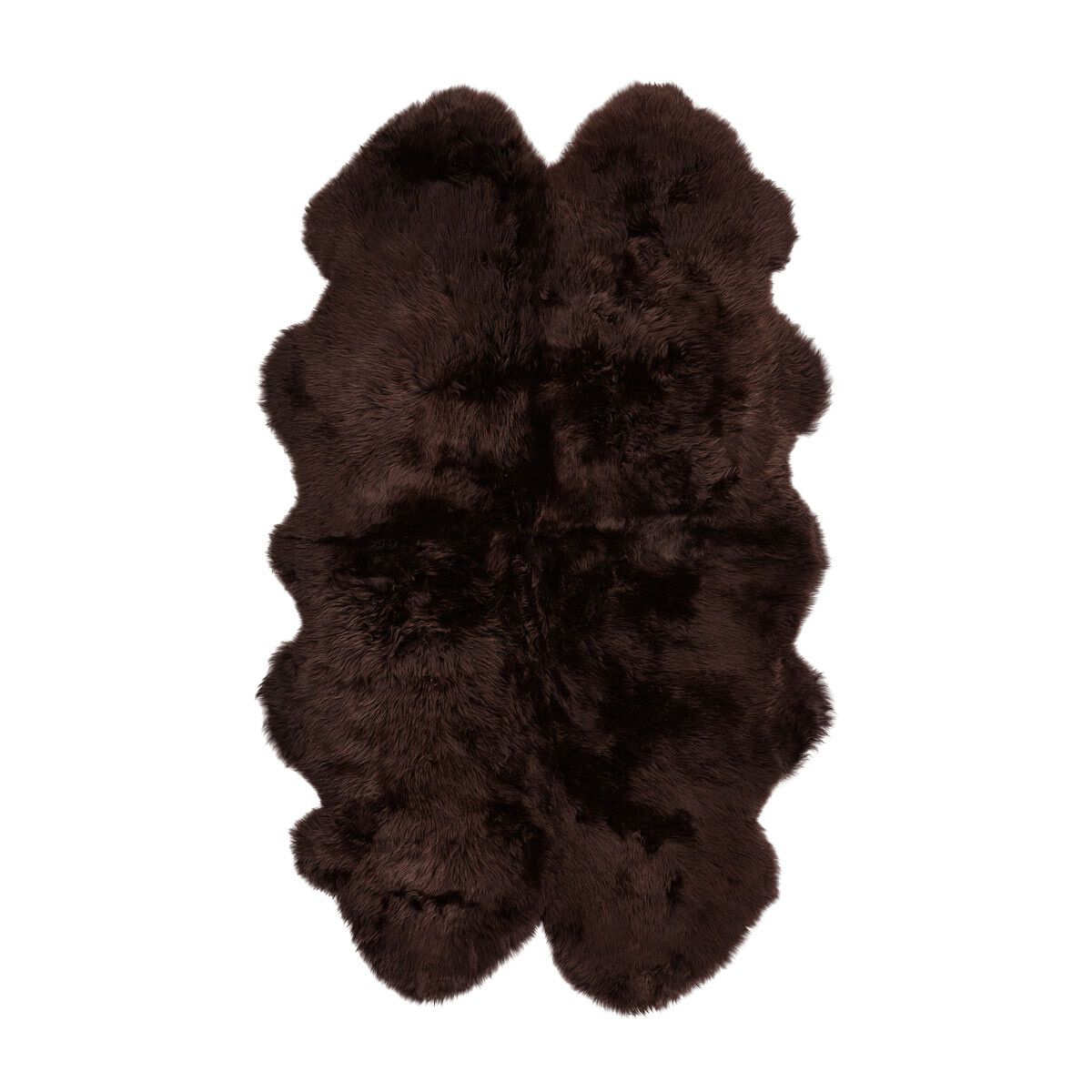 Saueskinnteppe | Langhåret | New Zealand | 180x110 cm Sjokolade