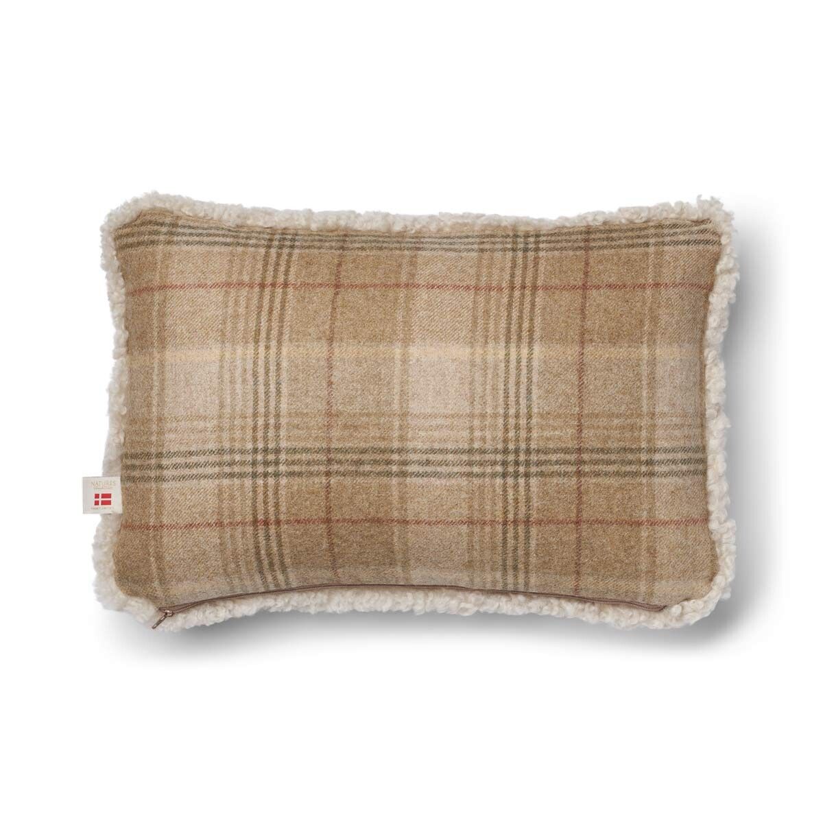 Checked Collection | Ullpute | Korthåret | 34x52 cm Sand-Beige/Beige