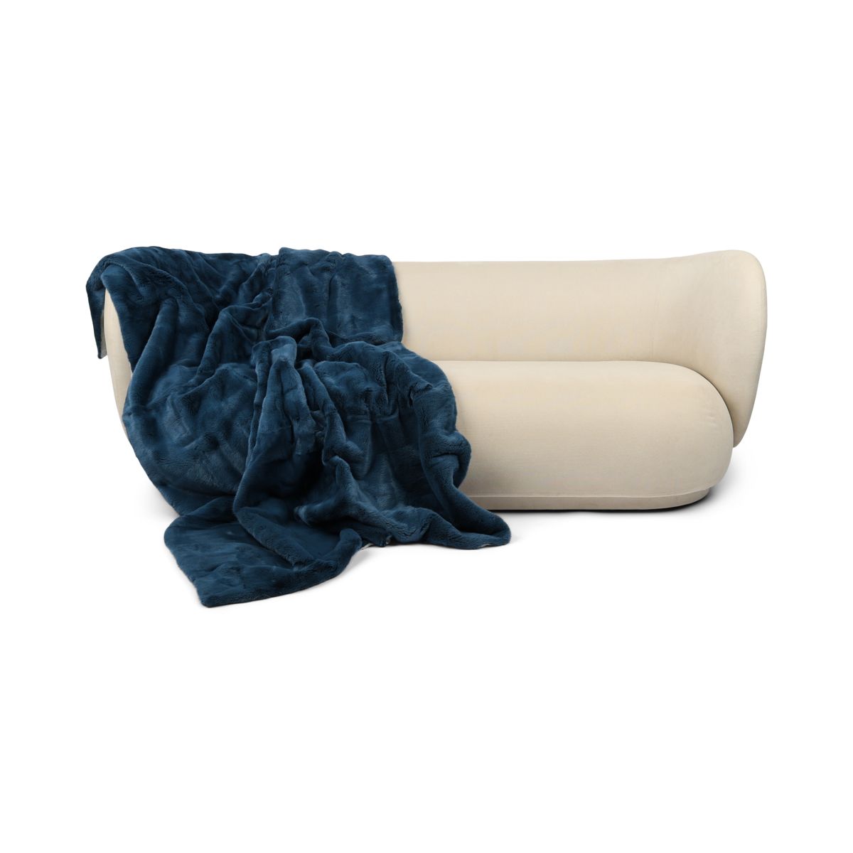 Minkpledd | Kasjmirbakside | Blue Indigo | 142x202 cm