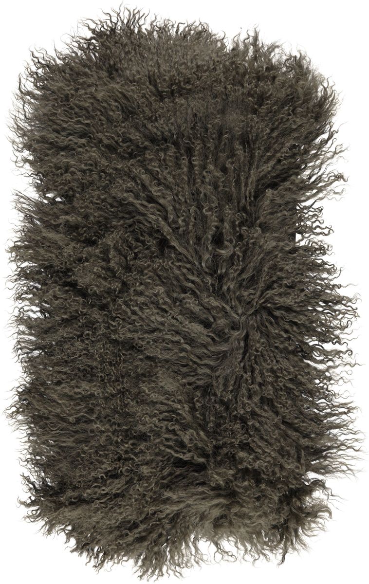 Saueskinnspute | Krøllet | Tibet | 28x56 cm Hekk Grønn