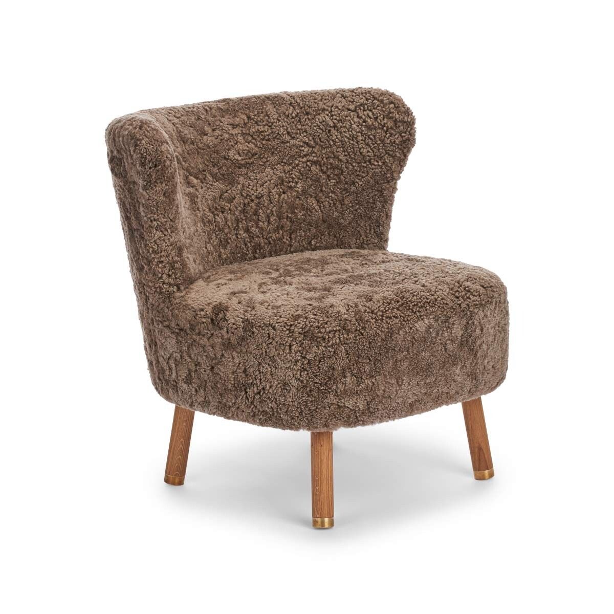 Emil Lounge Chair | Korthåret Lysebrun