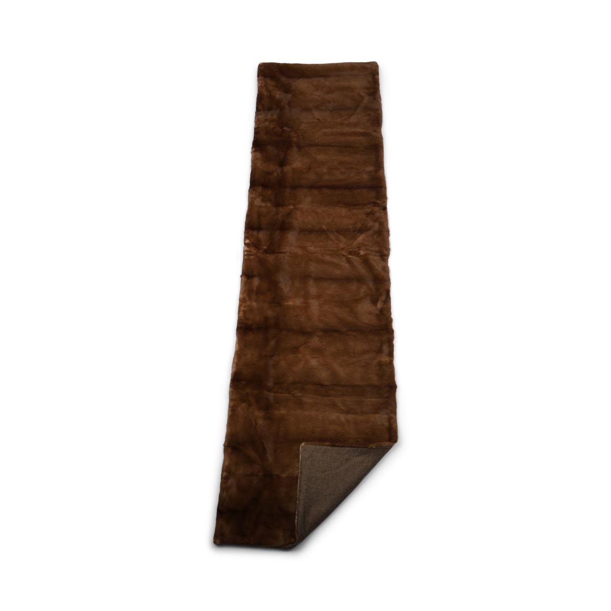 Minkpledd | Kasjmirbakside | Brun | 63x225 cm