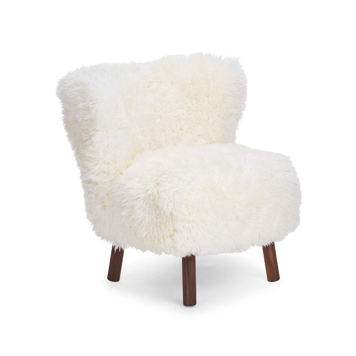 Emily Lounge Chair | Long Wool Snøhvit