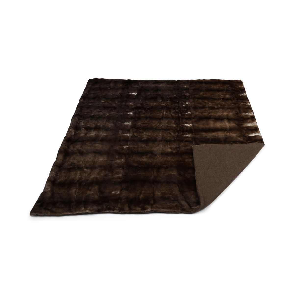 Minkpledd | Bakside i kasjmir | Kanel | 150x150 cm