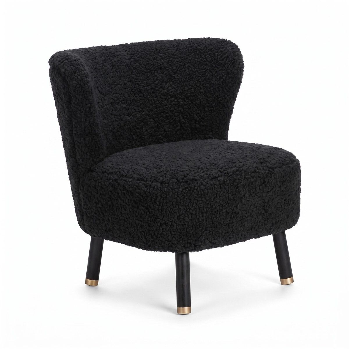 Emil Lounge Chair | Korthåret Svart