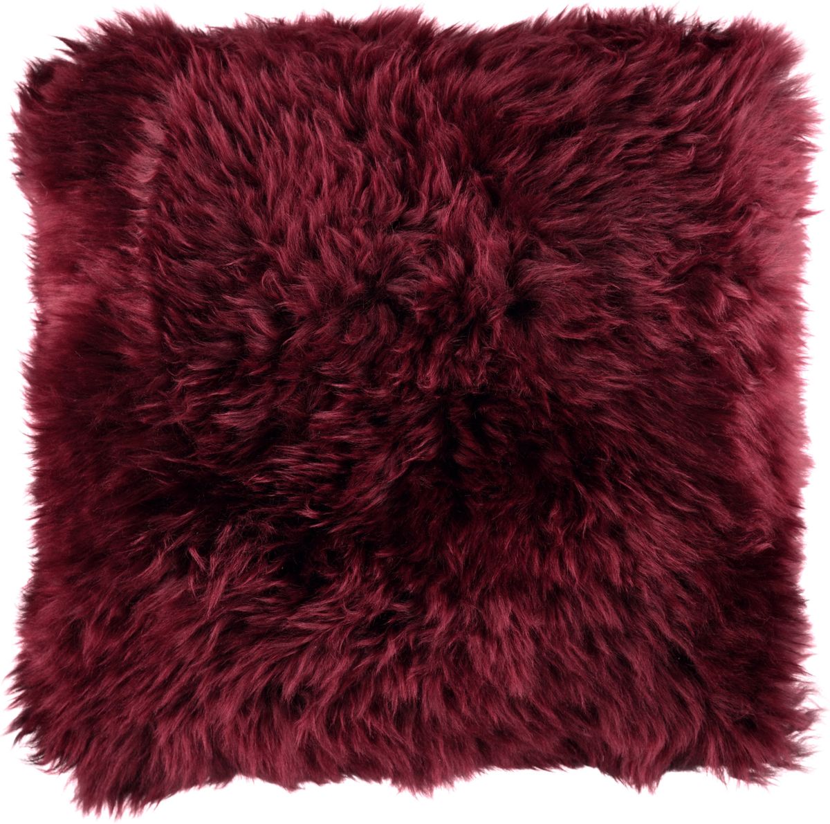 Saueskinnspute | Langhåret | New Zealand | 35x35 cm Bordeaux