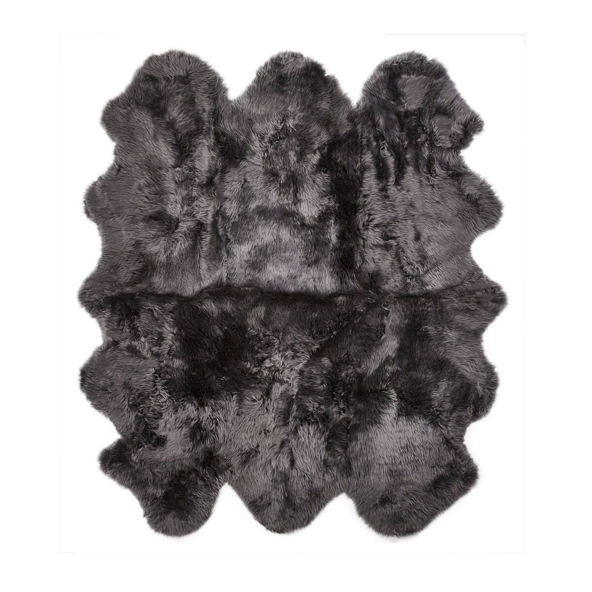 Saueskinnteppe | Langhåret | New Zealand | 180x162 cm Mørk grå