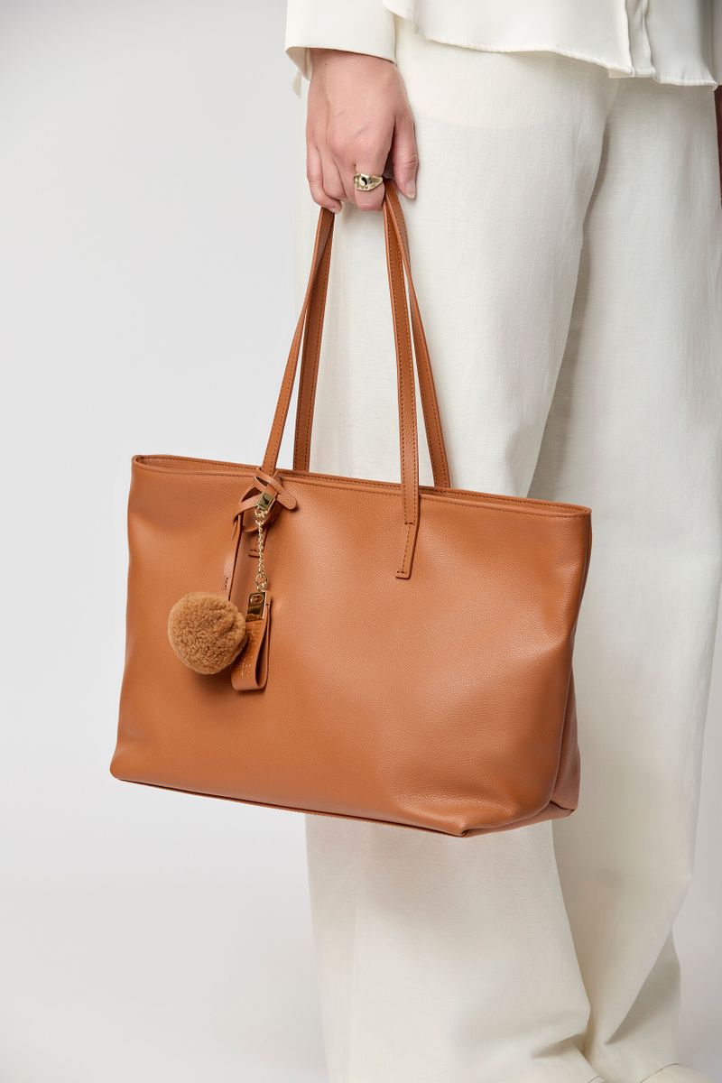 Audrey Shopper Bag Lær brun