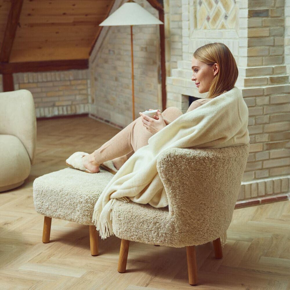 Emily Lounge Chair | Korthåret Koksgrå