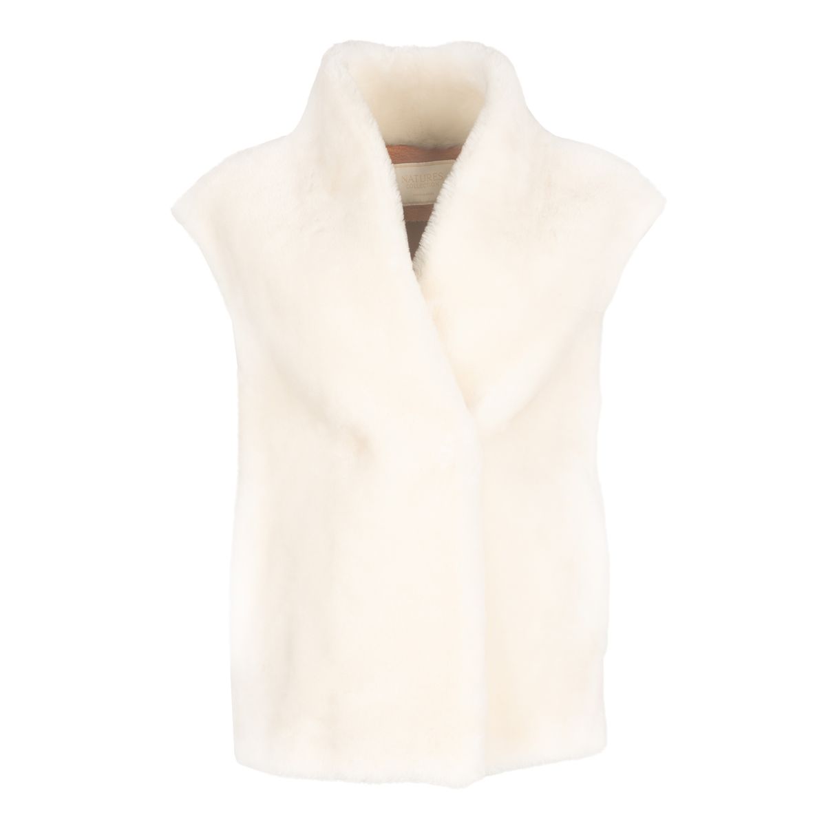 Lorena vest Lær Brun / Hvit