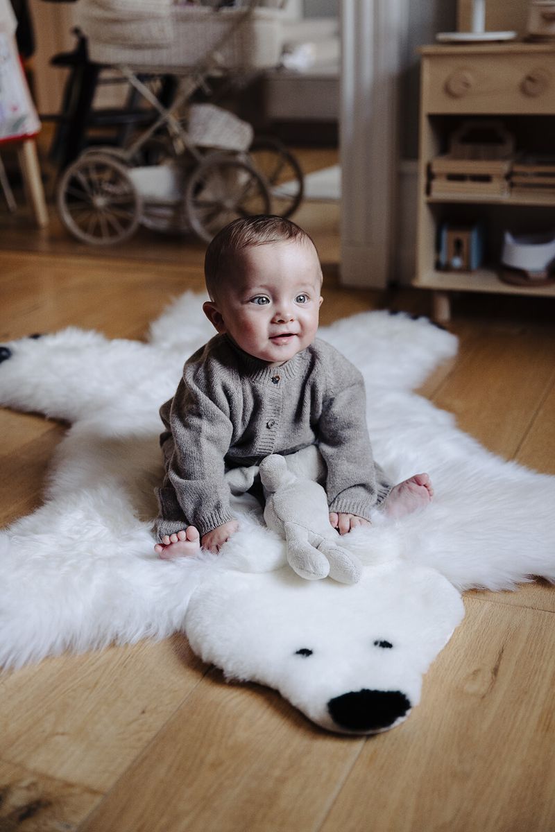 Baby Bear-teppe Svart/Hvit
