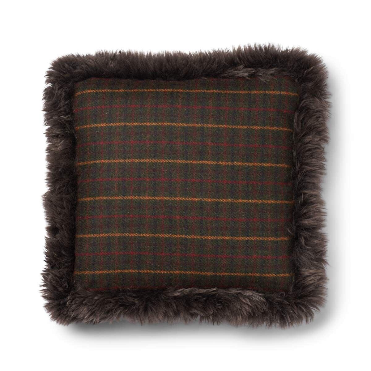 Checked Collection | Ullpute | Langhåret | Dobbeltsidig | 52x52 cm