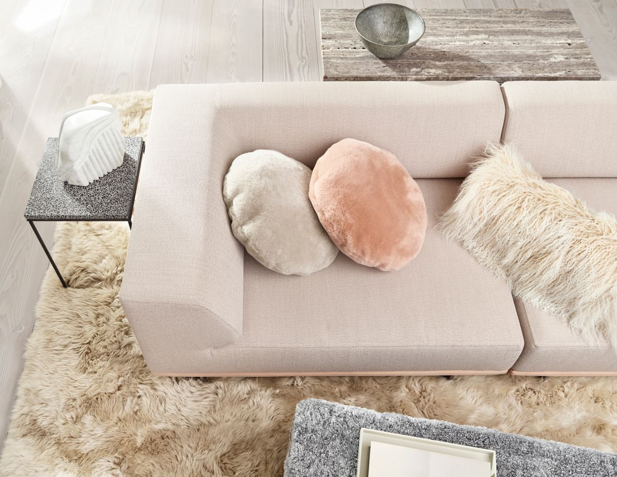 Nordisk fløyelspute Vintage Rosa