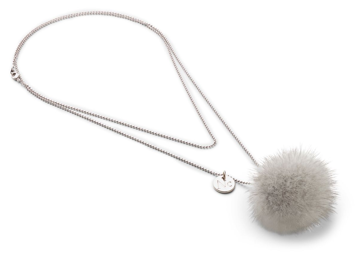 Halskjede Pom Pom Lys safir