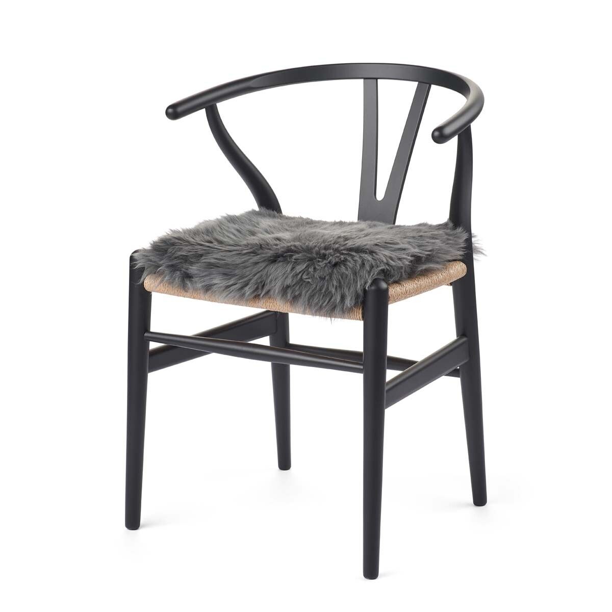 Setepute m/fyll | Langhåret | New Zealand | 37x37 cm Mørk grå