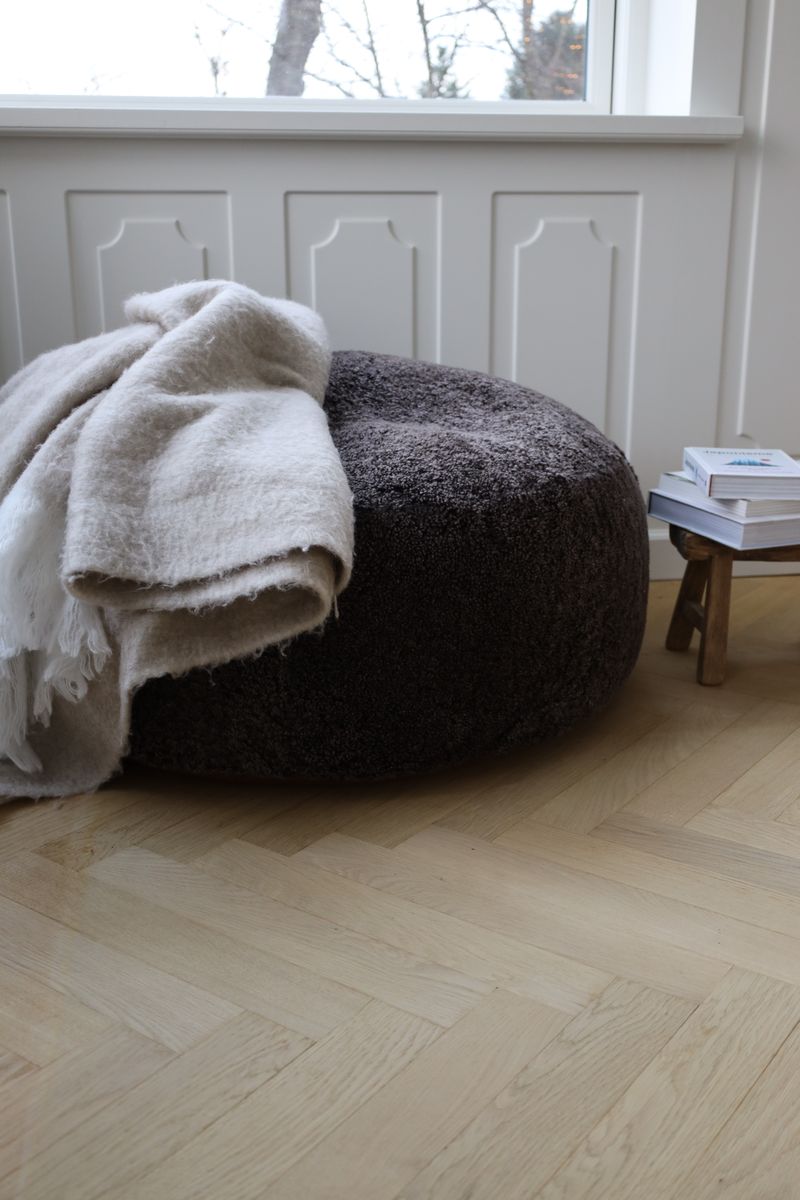 Kaste av mohairull Lys Beige