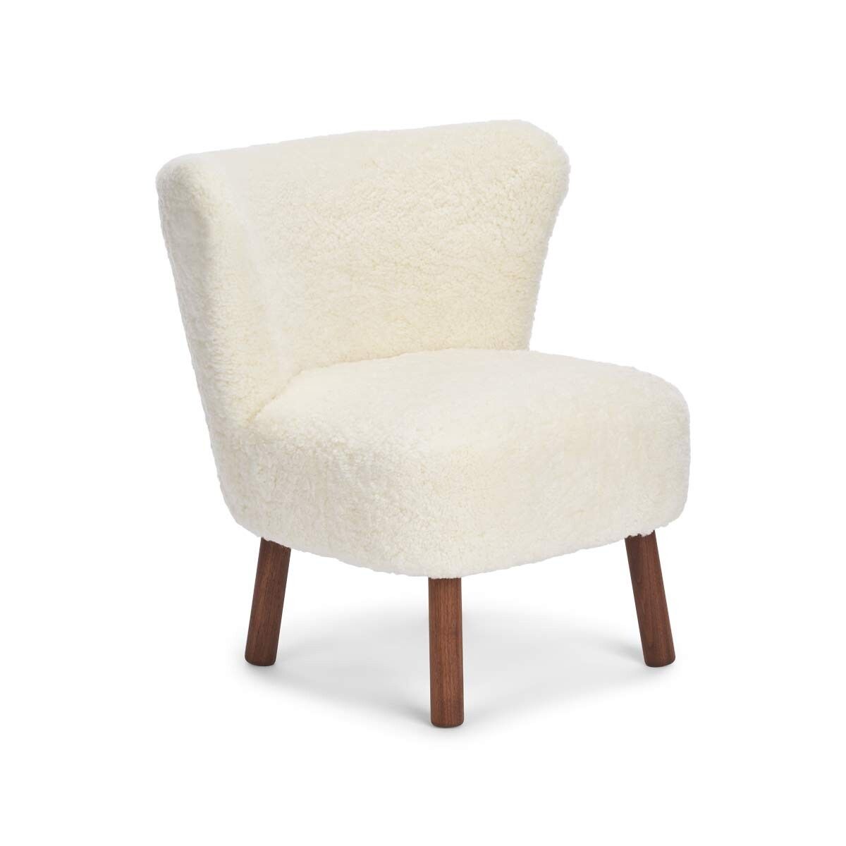 Emily Lounge Chair | Korthåret Hvit