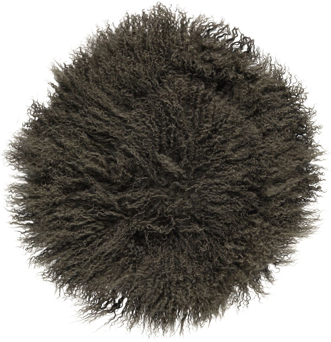 Saueskinnpute | Krøllet | Tibet | Ø45 cm, Ø62 cm & Ø38 cm Hekk Grønn