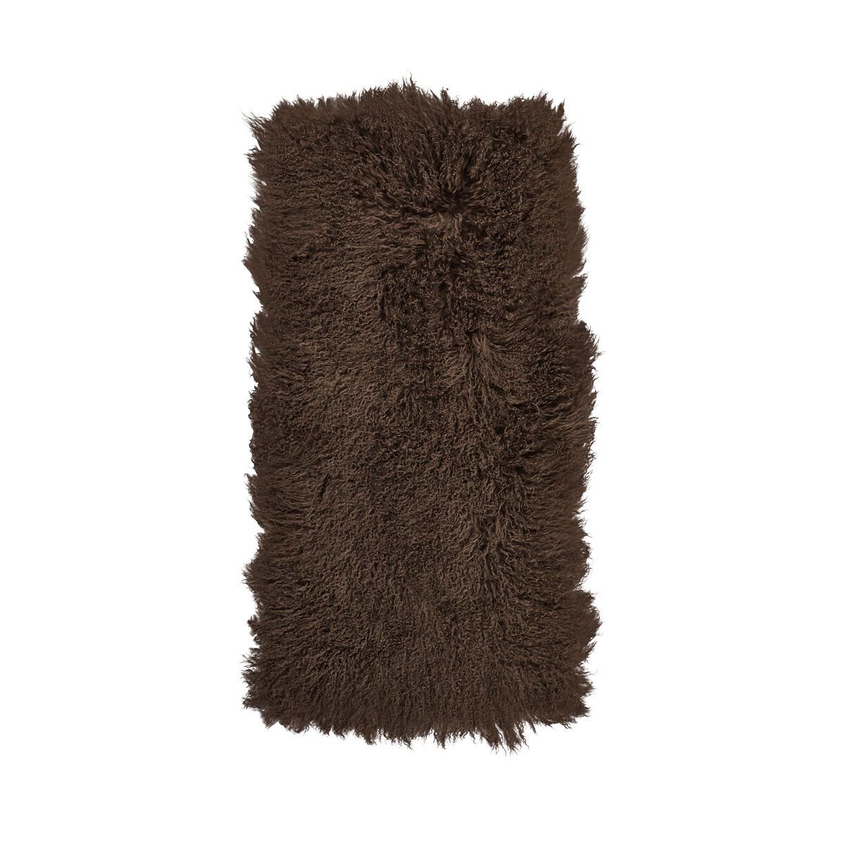 Saueskinnpledd | Krøllet | Tibet | 60x120 cm Lysebrun