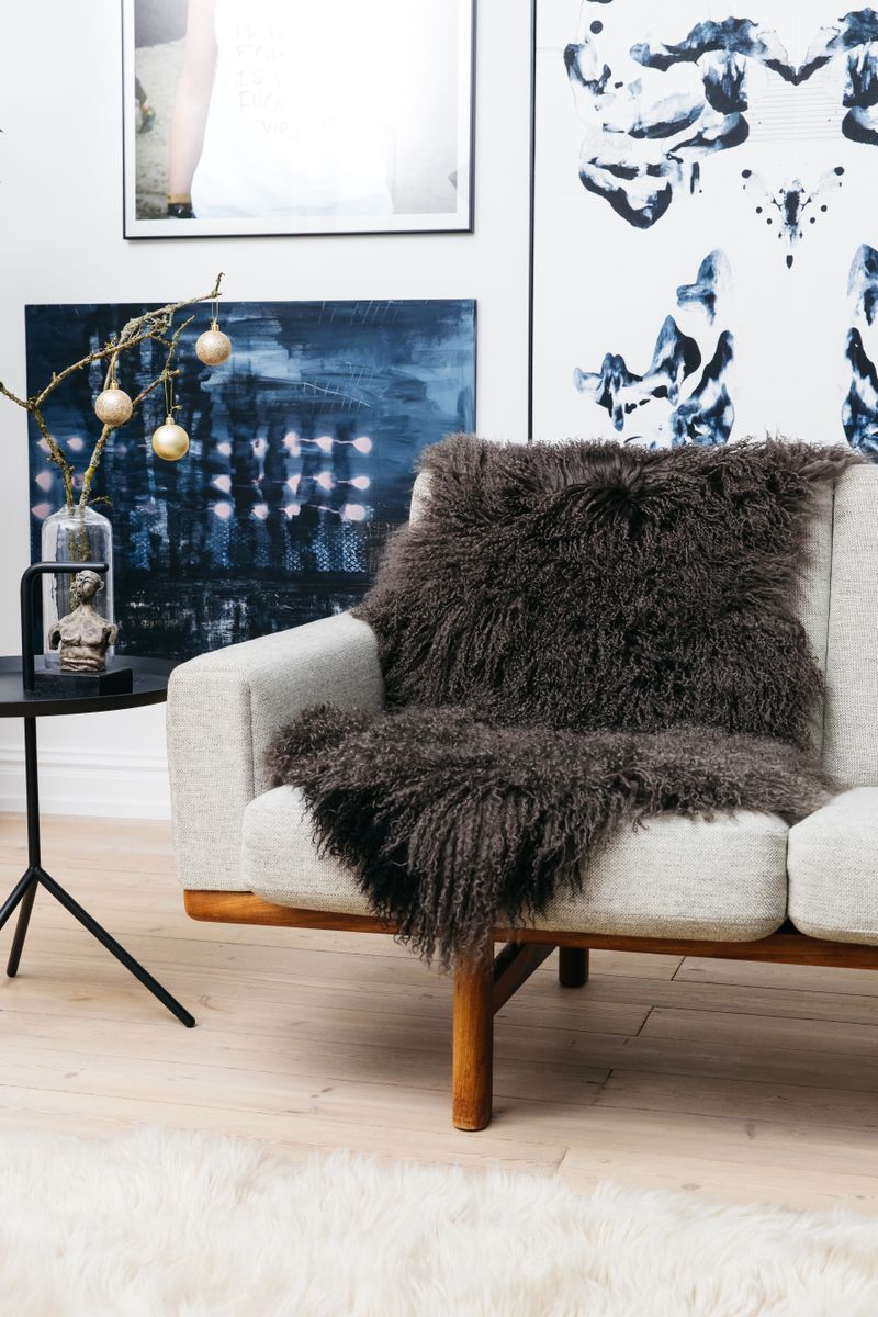 Krøllete saueskinn 135x50 cm
