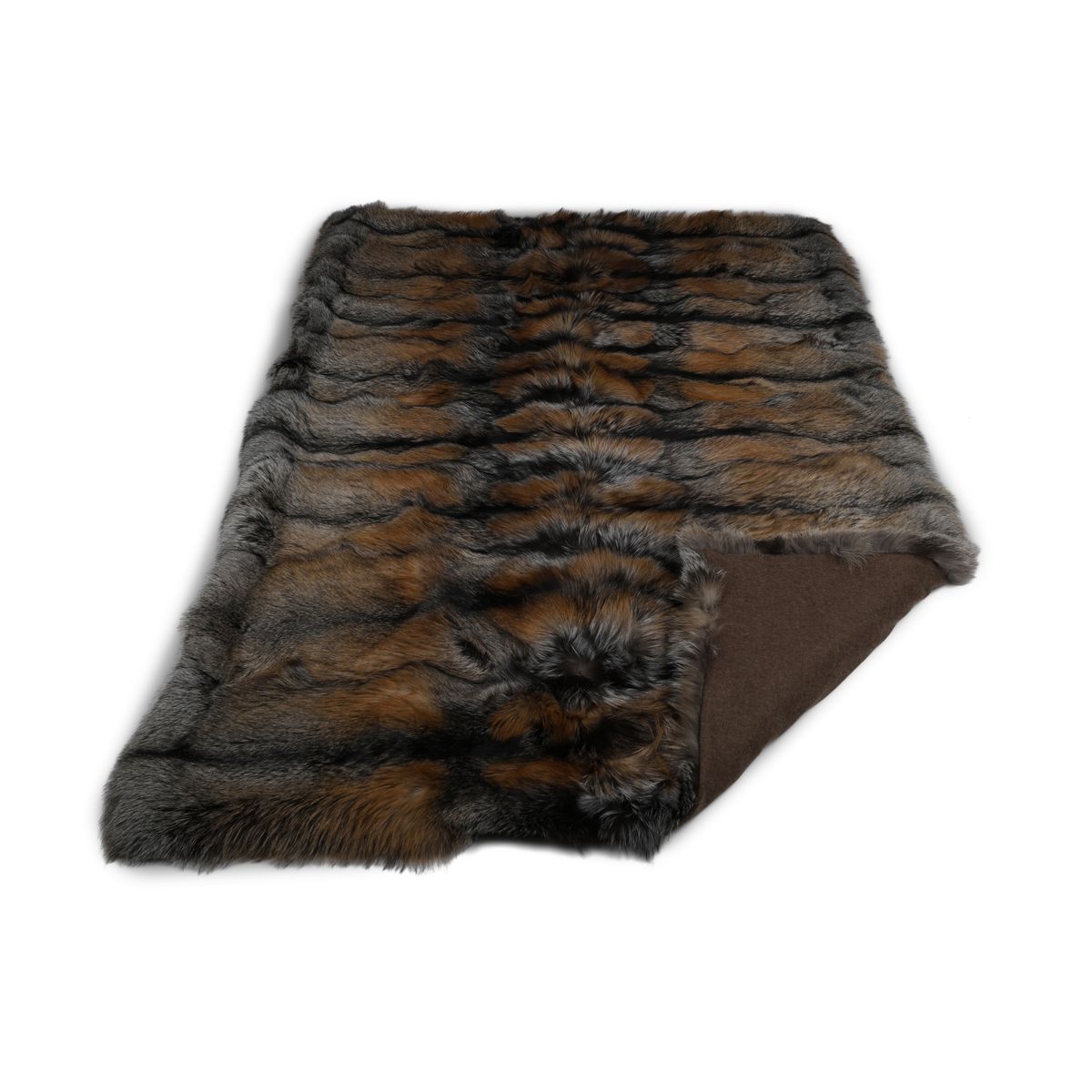 Premium revskinnspledd | Kasjmirbakside | Gold Cross | 155x220 cm