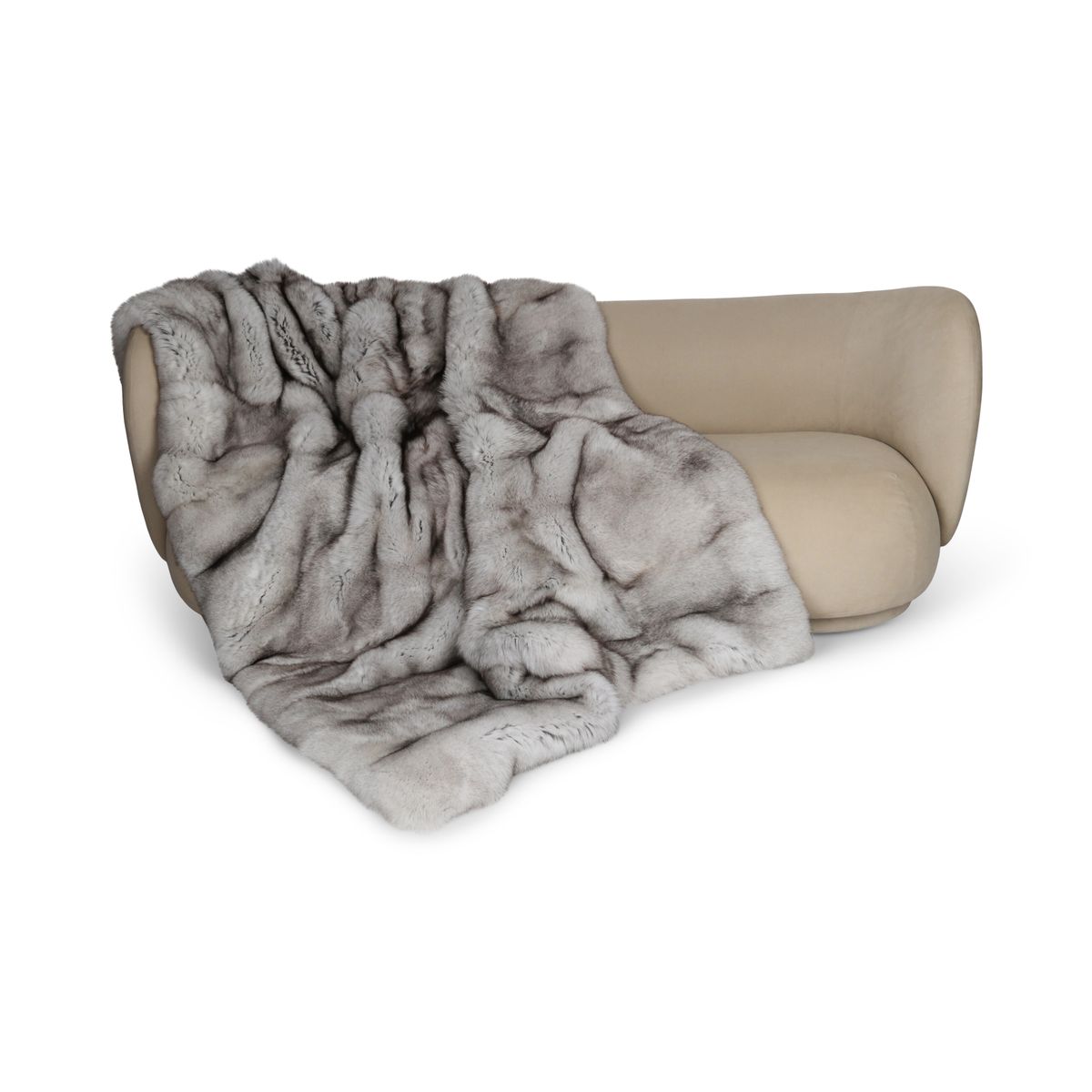 Premium Revepledd | Kasmirbakside | Blue Fox | 240x160 cm