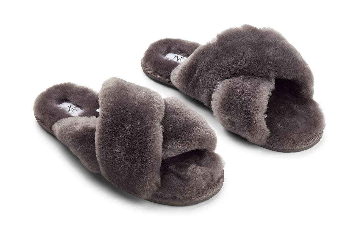 Slipper cross Mørk Grå