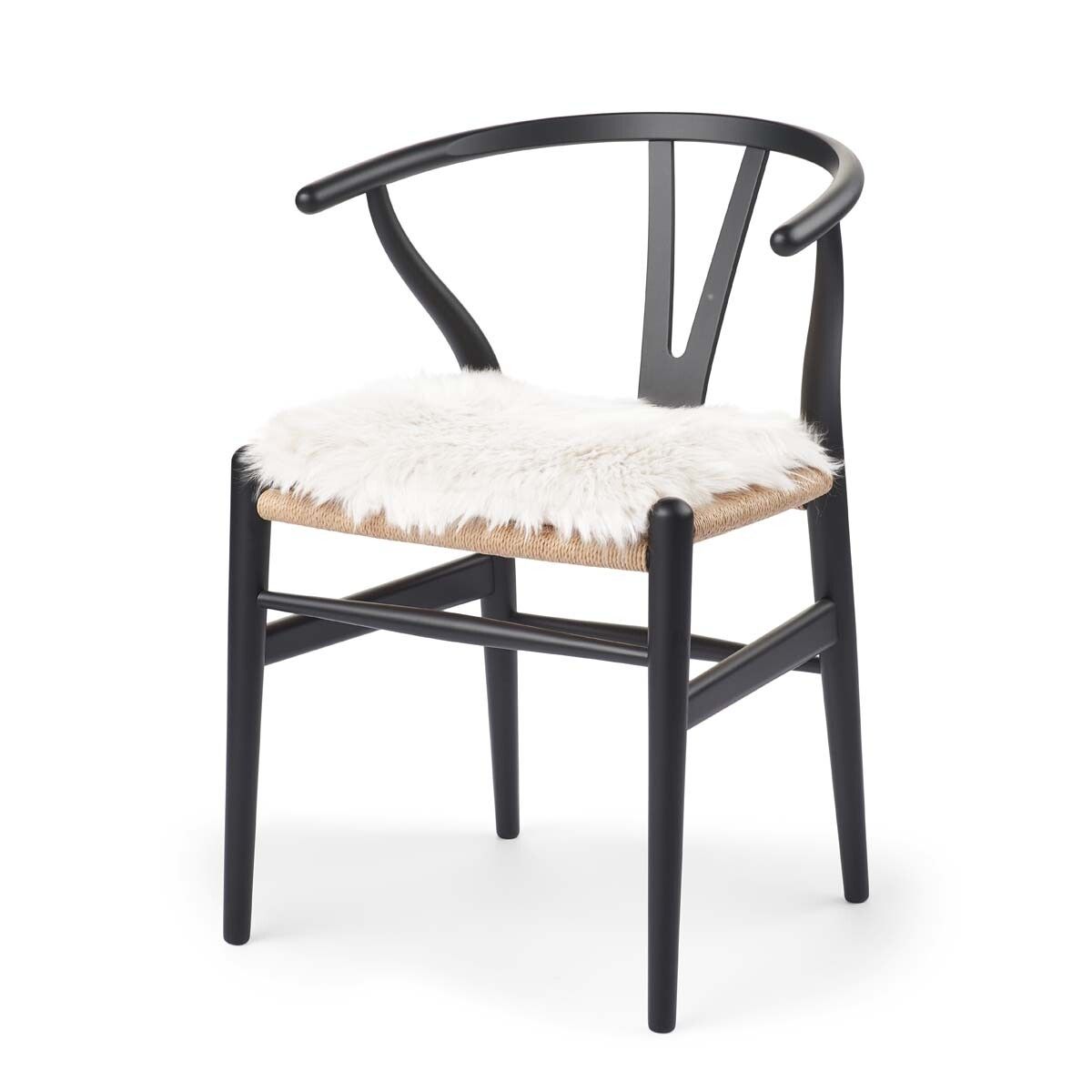 Setepute m/fyll | Langhåret | New Zealand | 37x37 cm Hvit