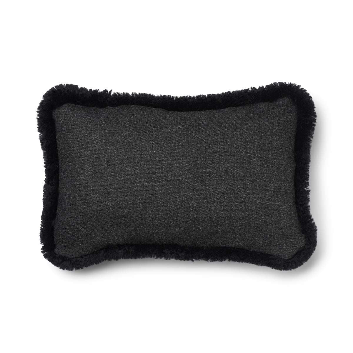 Classic Collection | Ullpute | Korthåret | Dobbeltsidig | 52x52 cm | 34x52 cm Koksgrå / Svart