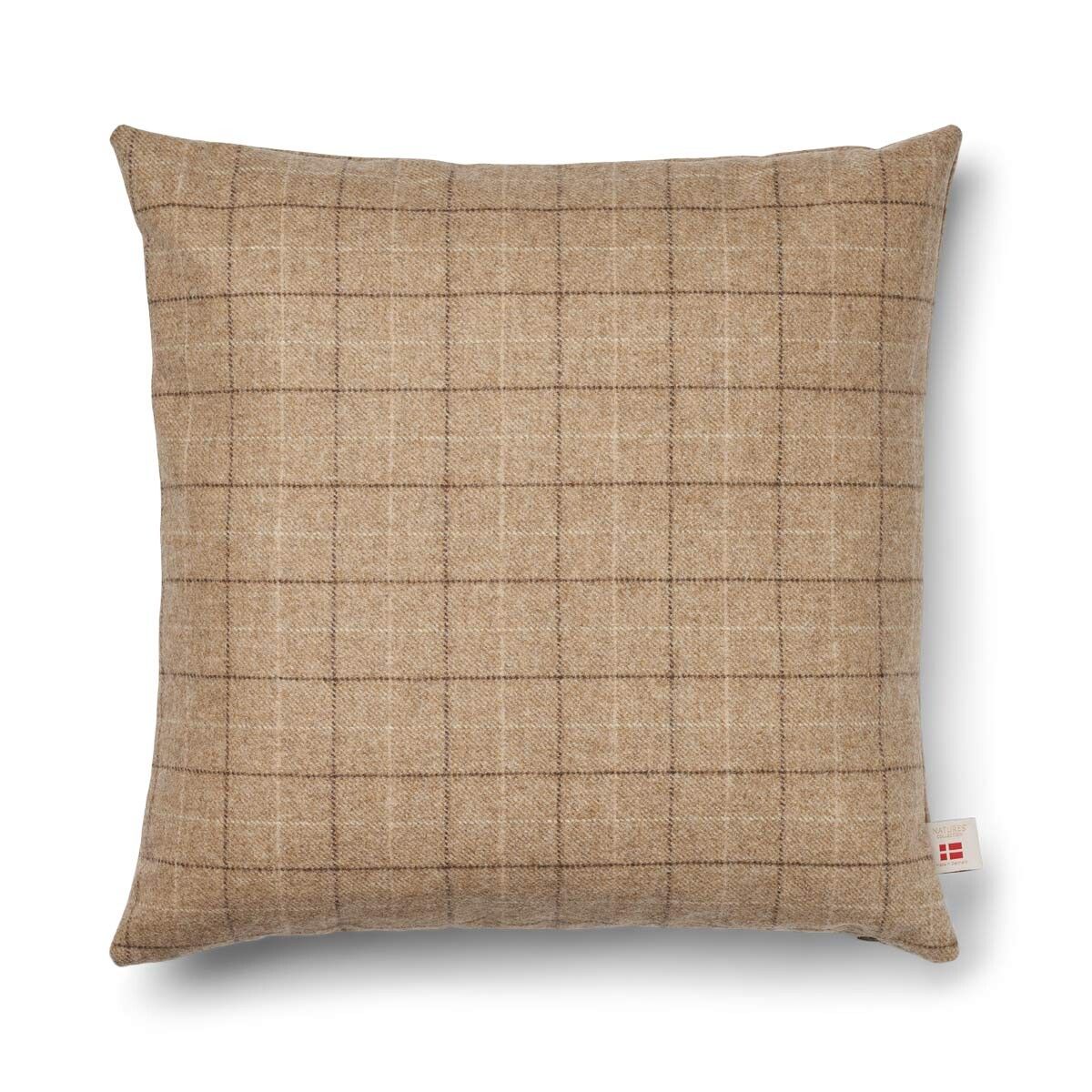 Checked Collection | Ullpute | Dobbeltsidig | 52x52 cm Rutete / Beige