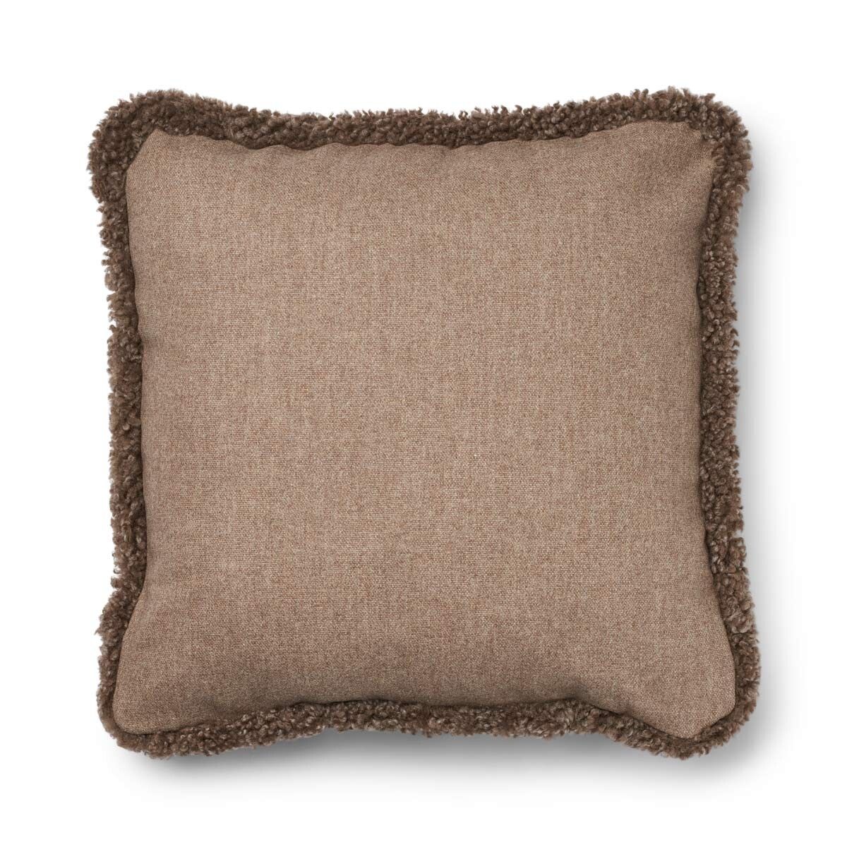 Pute i kort ull av saueskinn Beige/Taupe