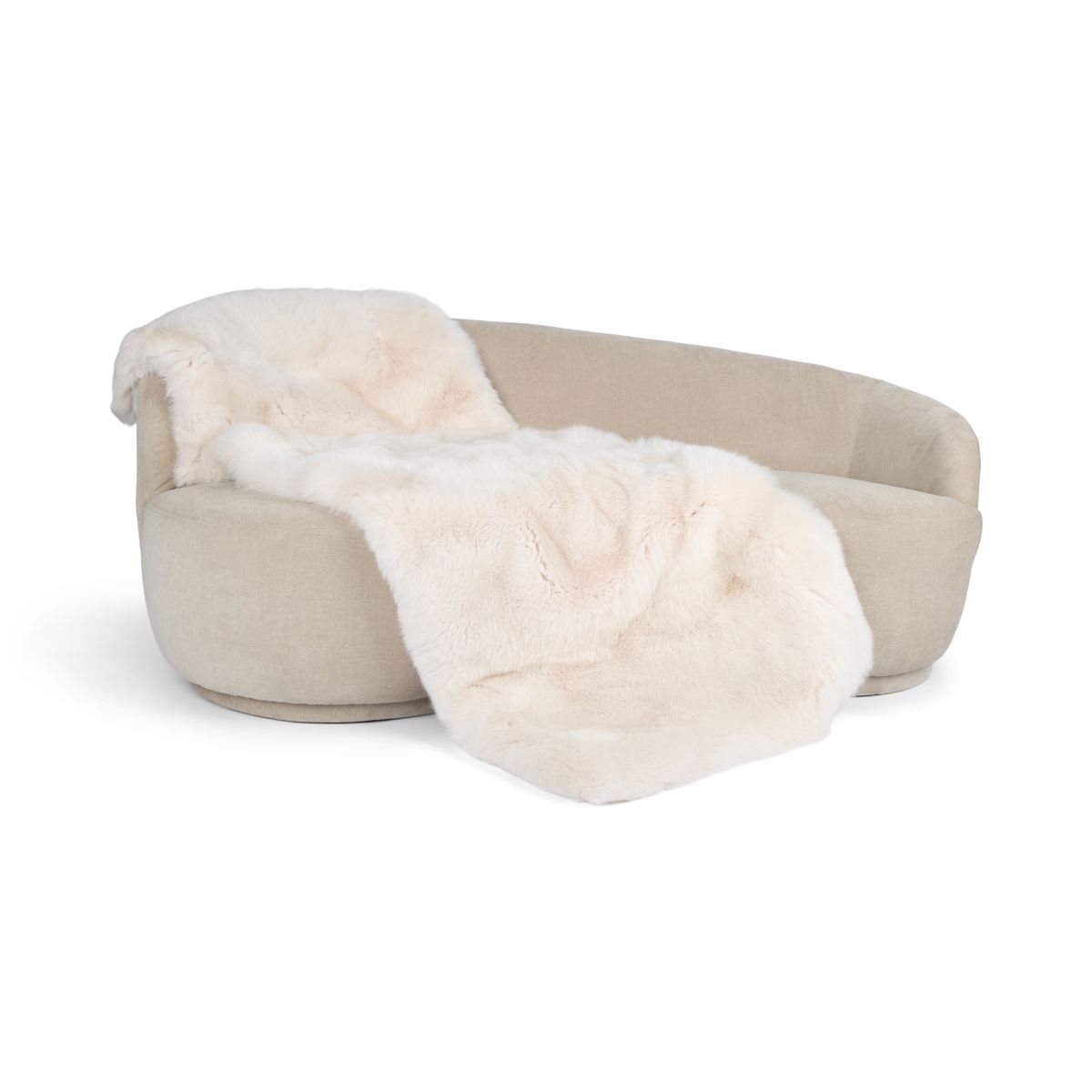 Premium revskinnspledd | Kasjmirbakside | Light Pink | 200x80 cm