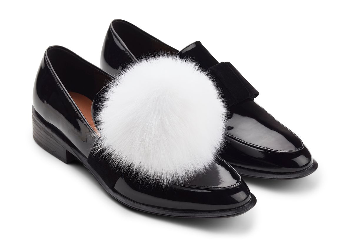 Sko Pom Pom Clip Solid Hvit