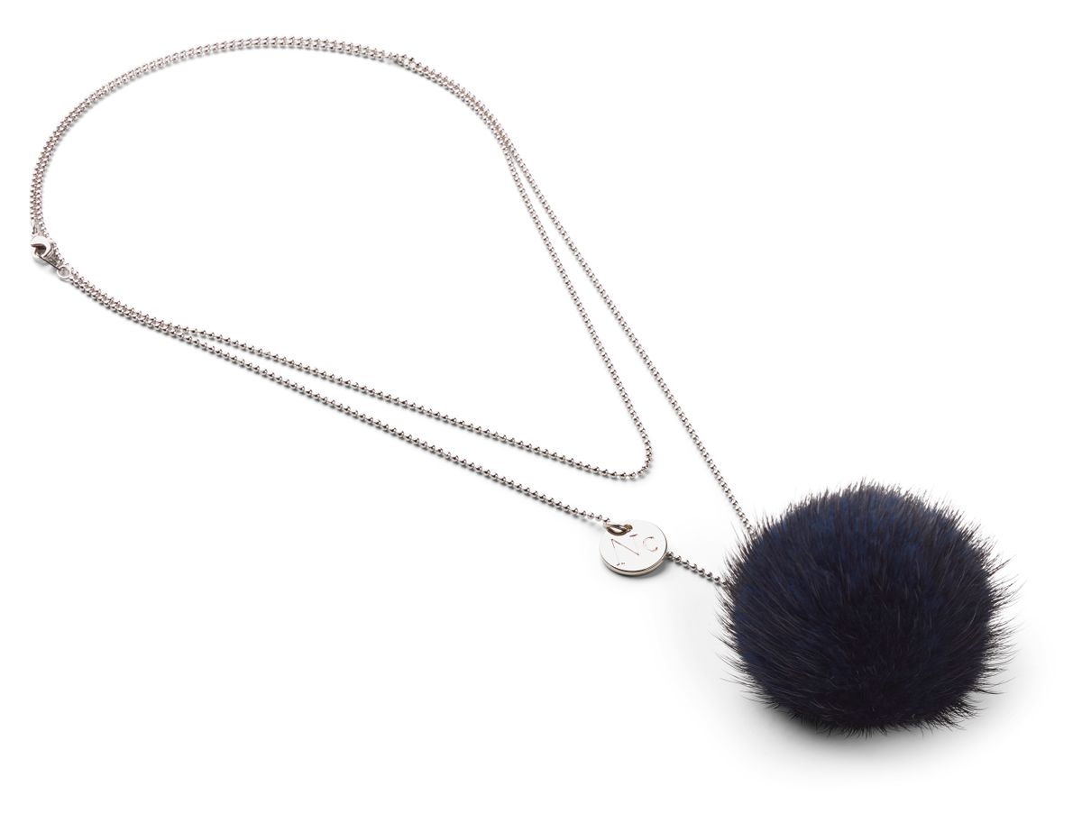Halskjede Pom Pom Marine