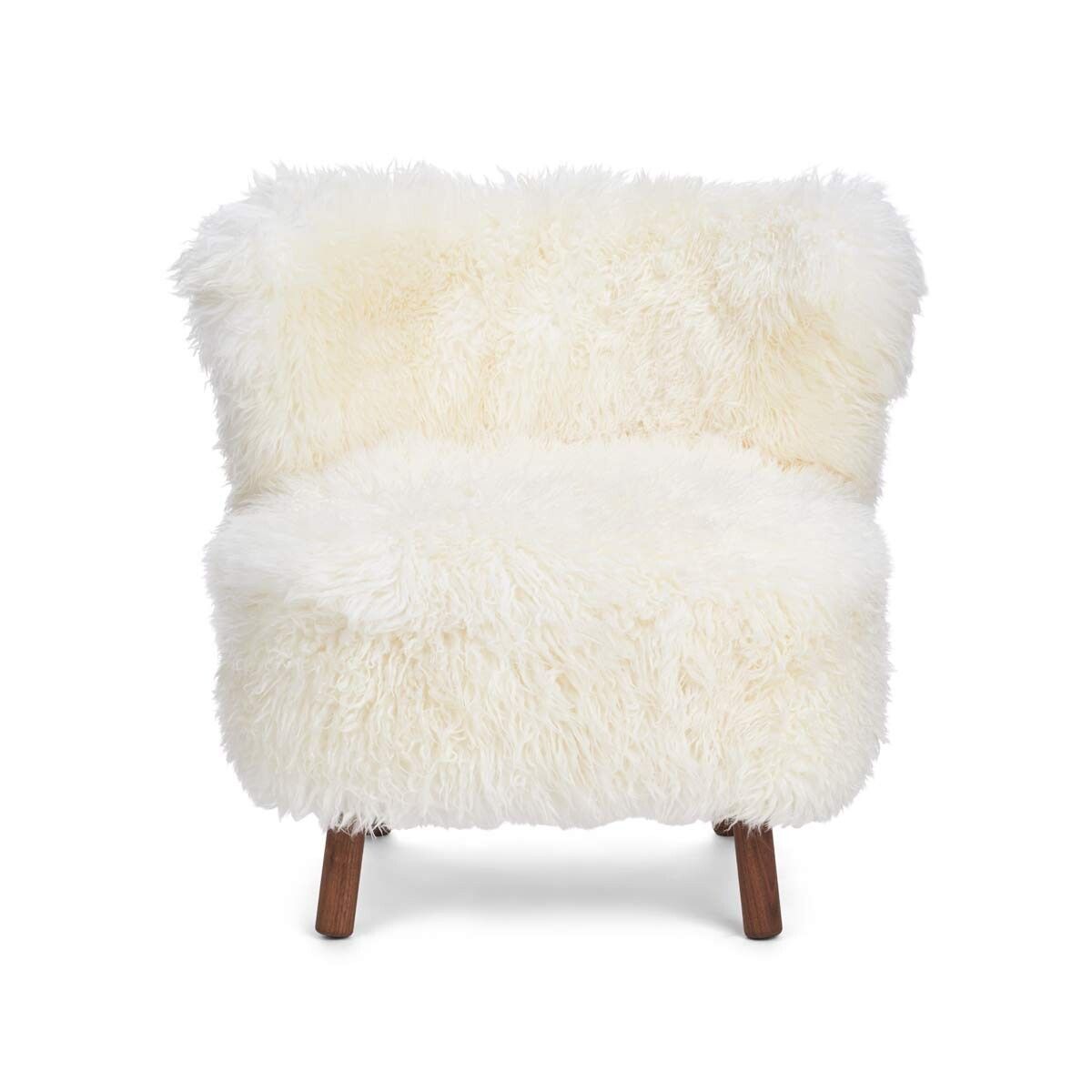 Emil Lounge Chair | Long Wool Snøhvit