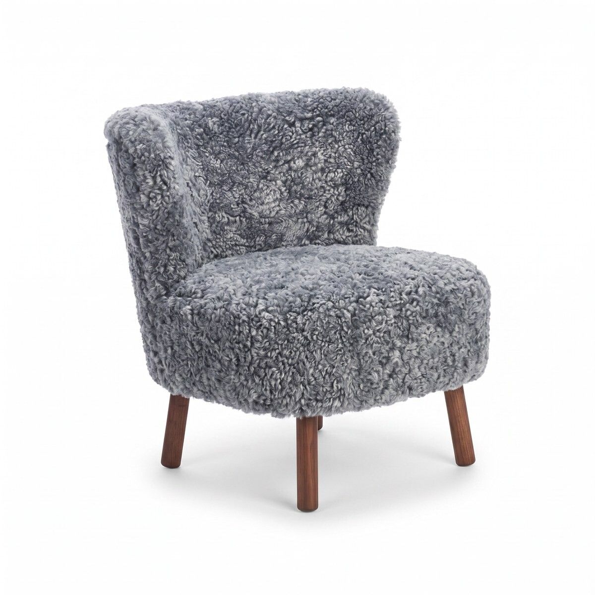 Emil Lounge Chair | Korthåret Lys Grå