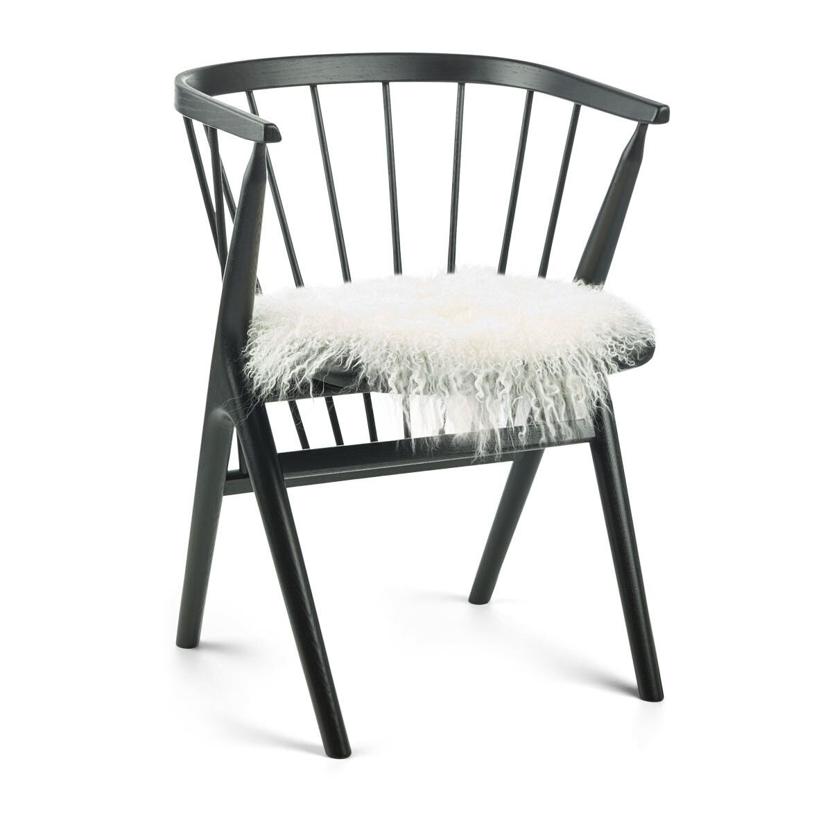 Setepute | Krøllet | Tibet | Ø38 cm Hvit