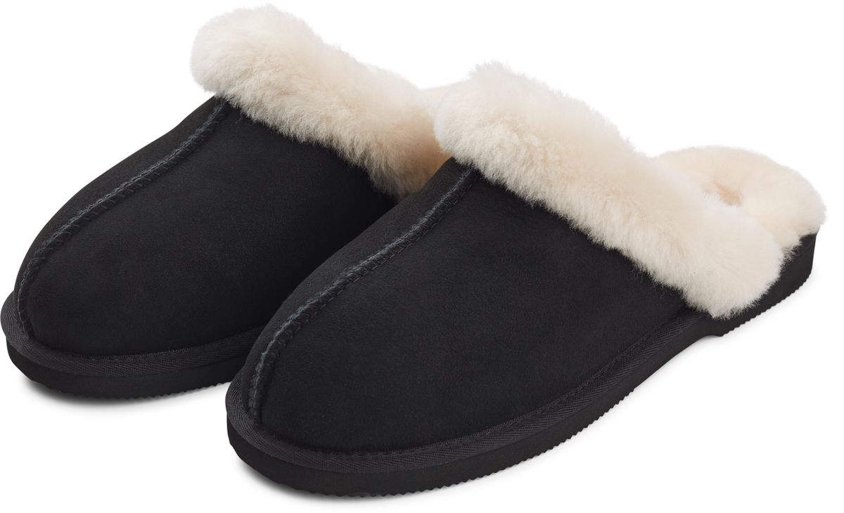 Fluffy krøllete tøfler